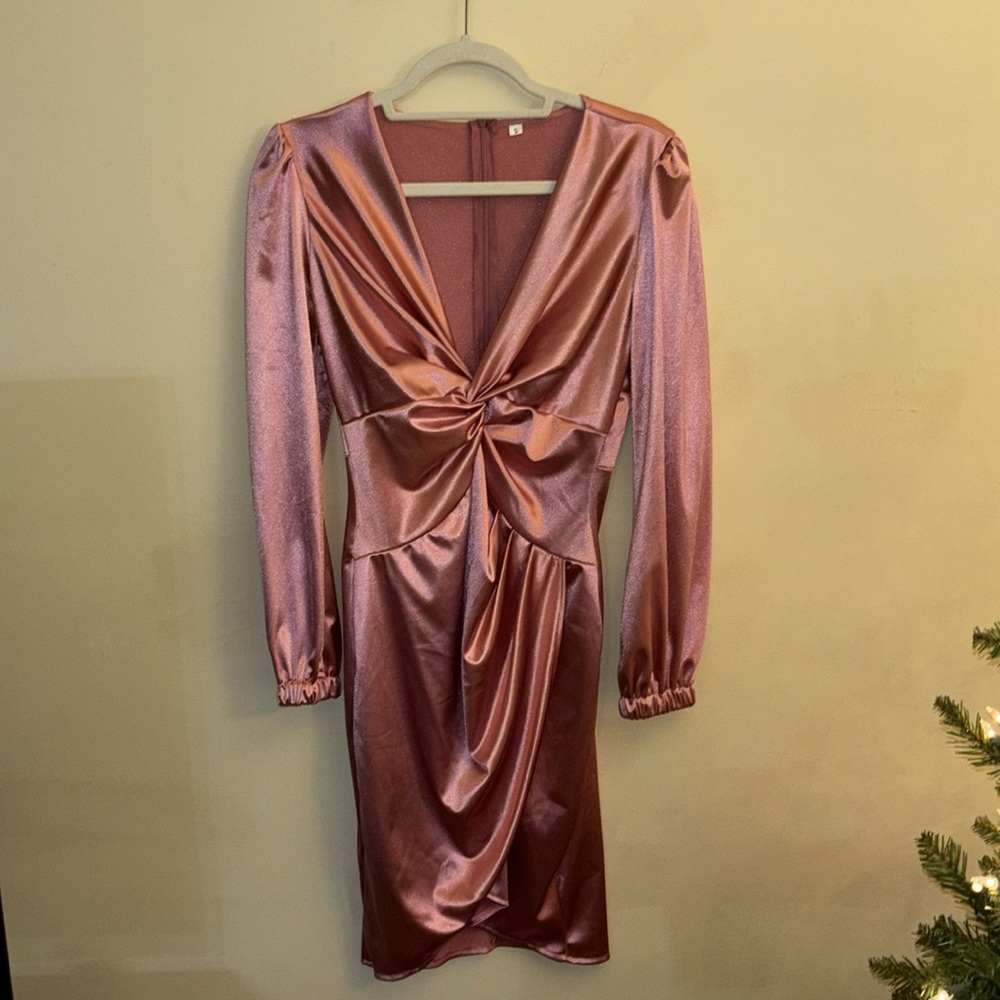 Pink Satin Dress